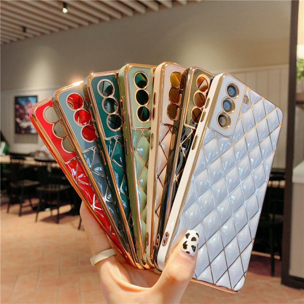 3D Diamond Lambsking Samsung Phone Case